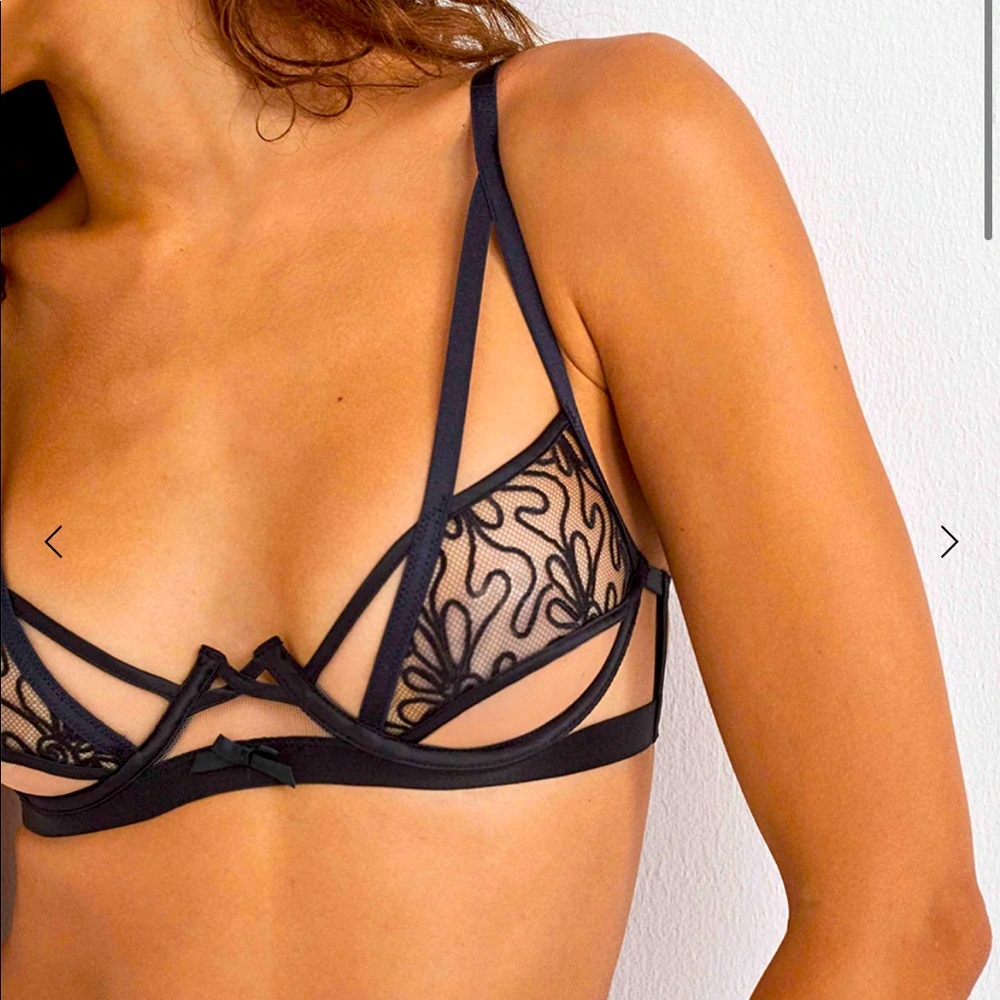 For Love and Lemons for Victoria’s Secret Soutache Embroidered Bra; Size Small